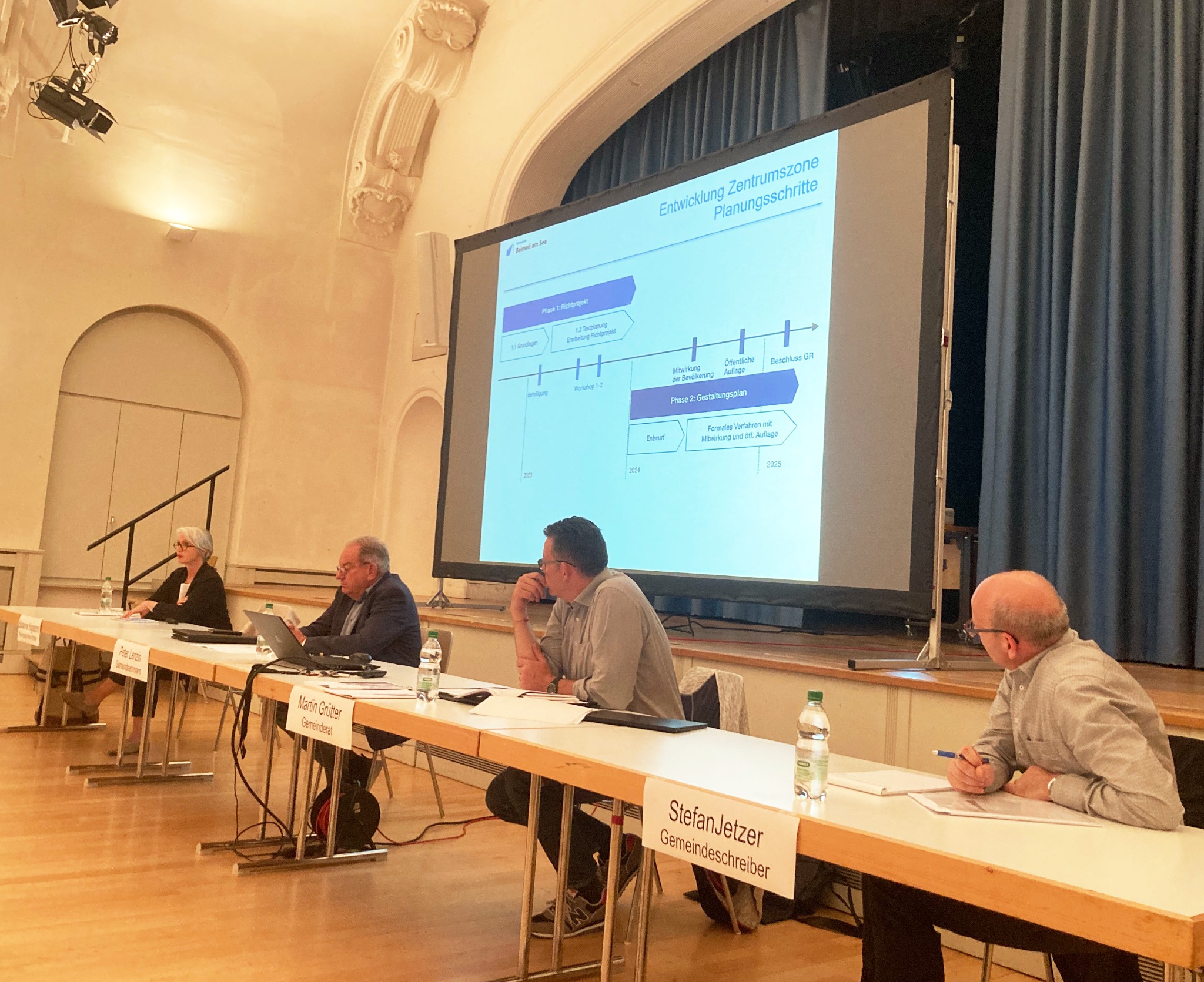 Beinwil Am See Informations veranstaltung Ent wicklung Zentrums zone